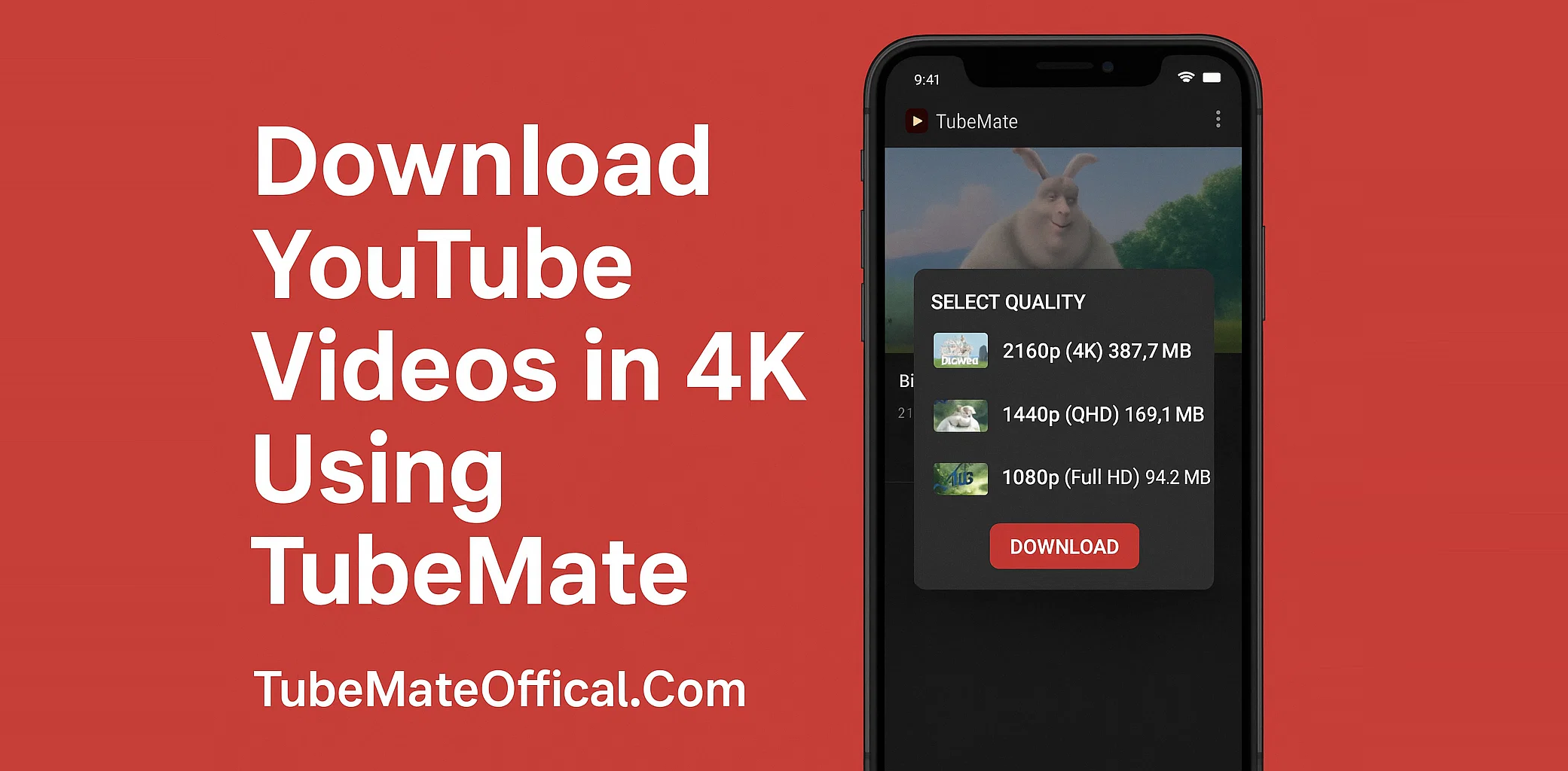 Download YouTube Videos in 4K Using TubeMate